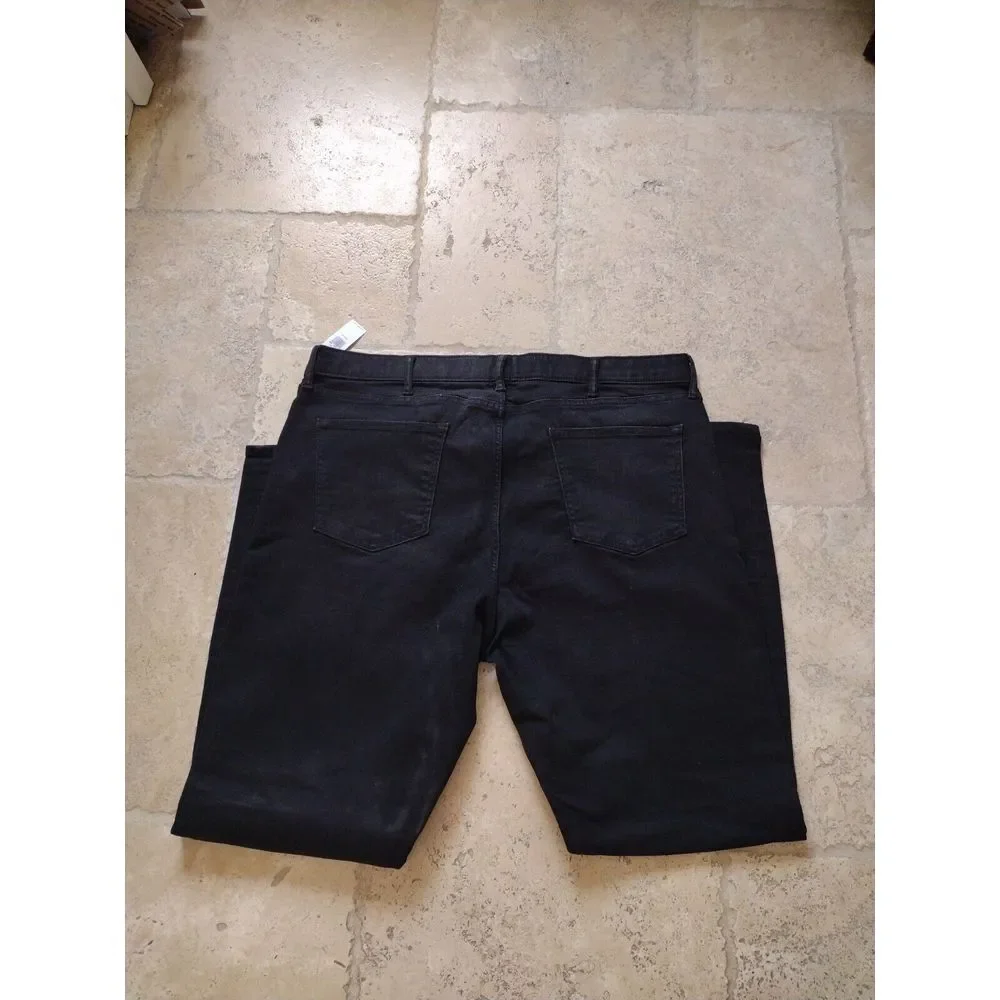 Old‎ Navy Jeans Men 42x32 Black Dark Wash Slim Fit Cotton Blend Denim